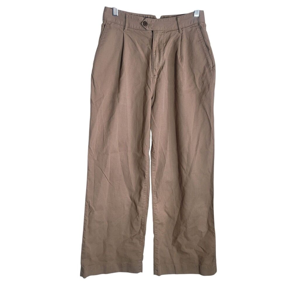 Outerknown Summerland Trouser Women's 27 Chestnut Brown Wide Leg Pants Career